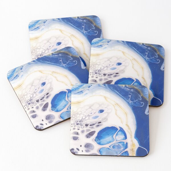 Item preview, Marble Abstract Blue and White Art designed and sold by SharpWallArts.