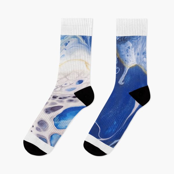 Item preview, Marble Abstract Blue and White Art designed and sold by SharpWallArts.