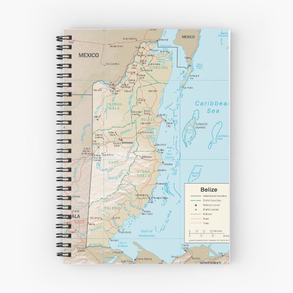 Item preview, Belize Map (2003) Vintage Central America Country Atlas designed and sold by BravuraMedia.