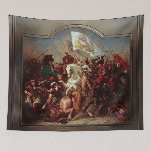 Item preview, Joan of Arc in Battle  by Hermann Stilke Classical Fine Art Xzendor7 Old Masters Reproductions designed and sold by Xzendor7 Digital Art Creations.