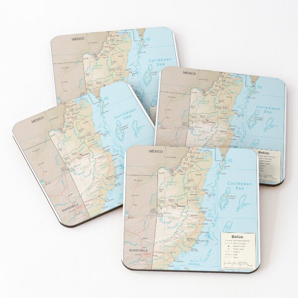 Item preview, Belize Map (2003) Vintage Central America Country Atlas designed and sold by BravuraMedia.
