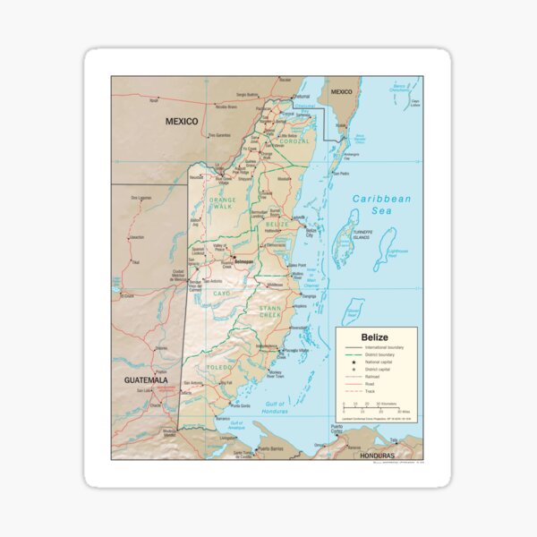 Item preview, Belize Map (2003) Vintage Central America Country Atlas designed and sold by BravuraMedia.