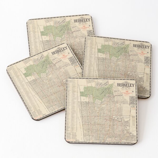 Item preview, Old Berkeley CA Map (1912) Vintage San Francisco Bay Suburb Atlas designed and sold by BravuraMedia.
