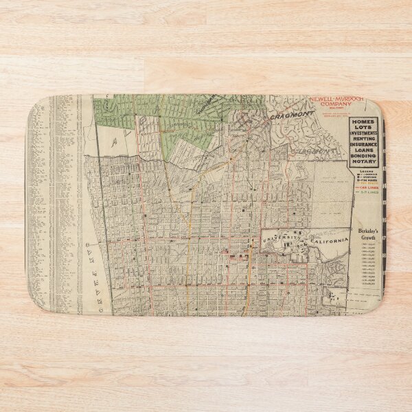 Item preview, Old Berkeley CA Map (1912) Vintage San Francisco Bay Suburb Atlas designed and sold by BravuraMedia.