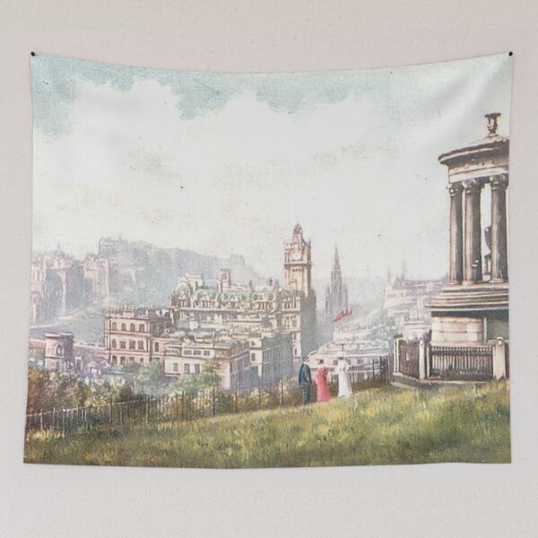 Item preview, Vintage Illustration of the view from Calton Hill, Edinburgh designed and sold by yourscotland.