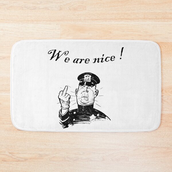 Artikelvorschau, wir sind nett! Polizist zeigt Mittelfinger entworfen und verkauft von endless-miko.