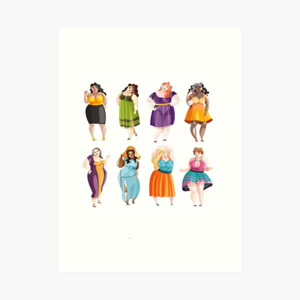 Fat Girls Shall Inherit The Earth w Art Print By Twistytwist Redbubble