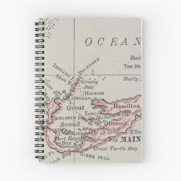 Item preview, Old Bermuda Map (1912) Vintage Bermudian Island Atlas designed and sold by BravuraMedia.