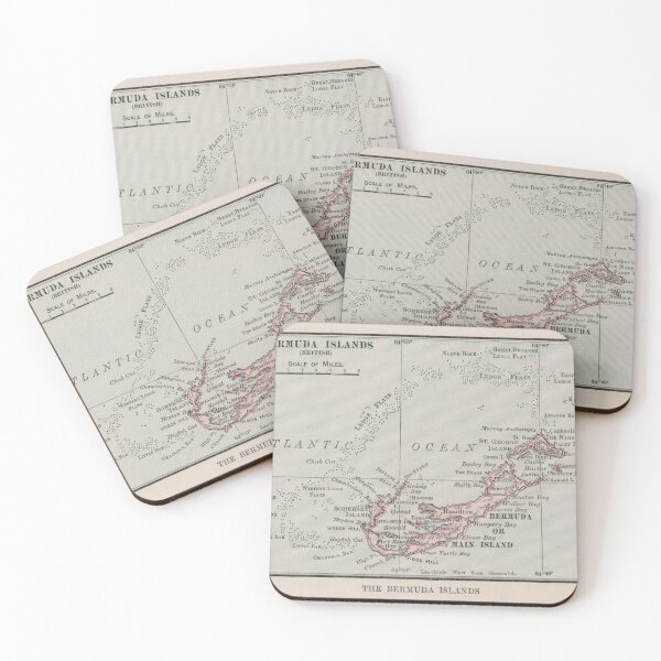 Item preview, Old Bermuda Map (1912) Vintage Bermudian Island Atlas designed and sold by BravuraMedia.