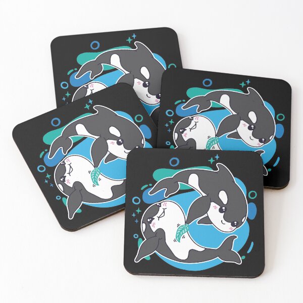 Item preview, Killer Whales Cute Cartoon designed and sold by infleims.