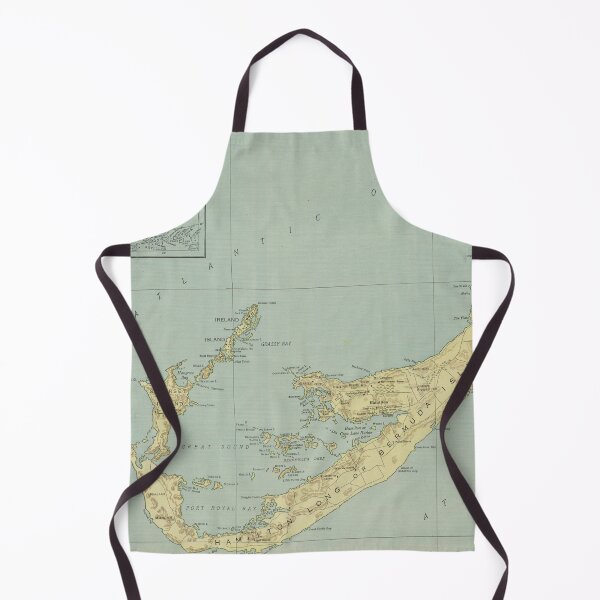 Item preview, Old Bermuda Map (1924) Vintage Bermudian Island Nautical Chart designed and sold by BravuraMedia.