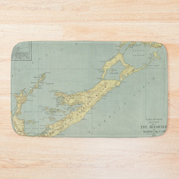 Item preview, Old Bermuda Map (1924) Vintage Bermudian Island Nautical Chart  designed and sold by BravuraMedia.