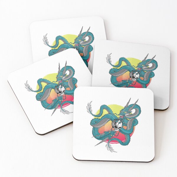Item preview, Japanese dragon holding skull- anime design designed and sold by josephsteez.