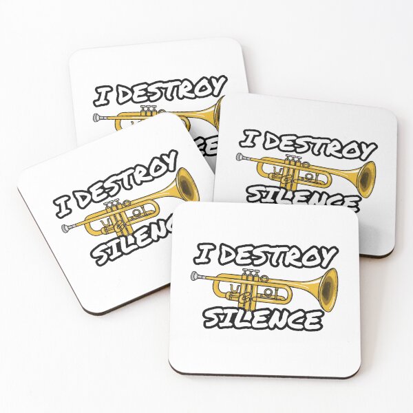 Item preview, I Destroy Silence Trumpet Player Trumpeter Brass Musician designed and sold by doodlerob.