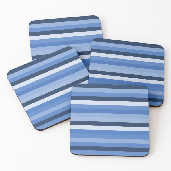 Item preview, Shades of Blue Horizontal Stripes designed and sold by cabgodfrey.