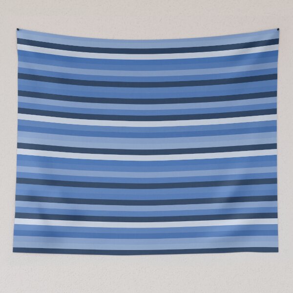 Item preview, Shades of Blue Horizontal Stripes designed and sold by cabgodfrey.