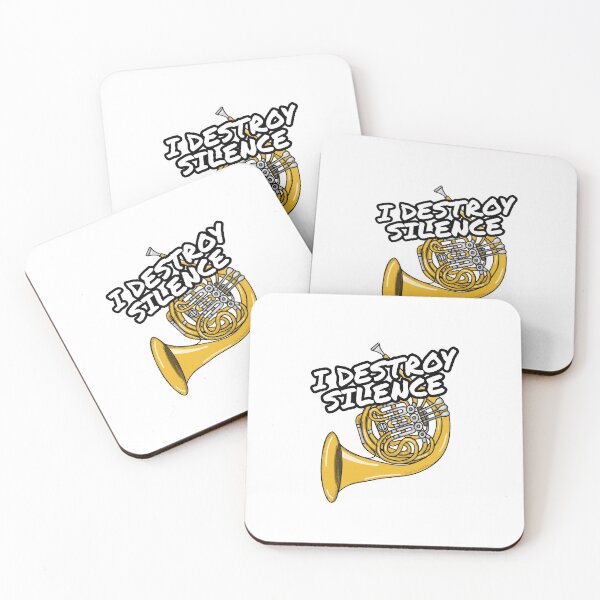 Item preview, I Destroy Silence French Horn Player Brass Musician designed and sold by doodlerob.