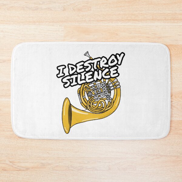 Item preview, I Destroy Silence French Horn Player Brass Musician designed and sold by doodlerob.