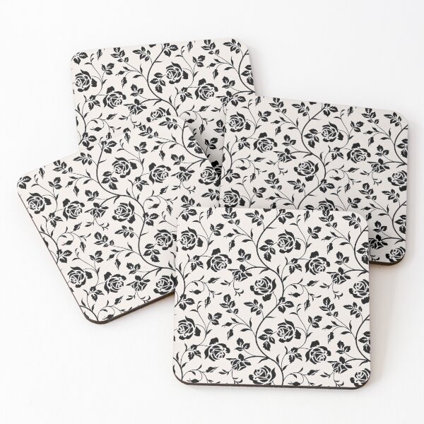 Item preview, Vintage Black Rose Pattern, Black Rose Seamless Pattern, Black Rose Pattern Design   designed and sold by graphic-genie.