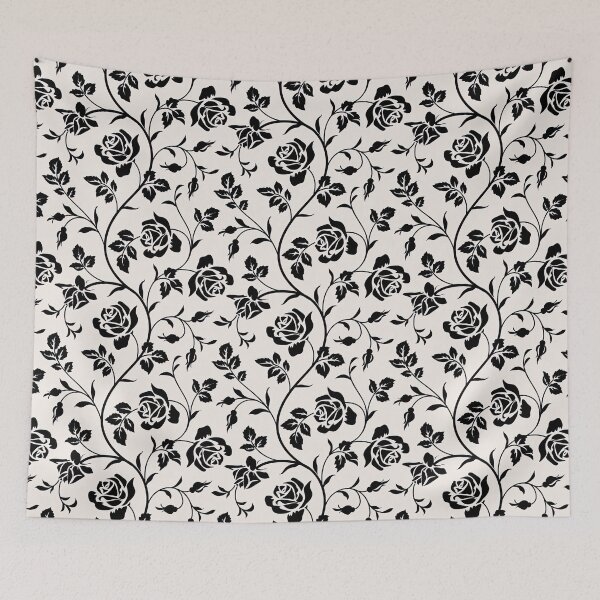 Item preview, Vintage Black Rose Pattern, Black Rose Seamless Pattern, Black Rose Pattern Design   designed and sold by graphic-genie.