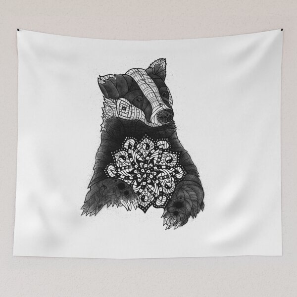 Item preview, Balanced mandala badger tattoo designed and sold by Diox-strangest.