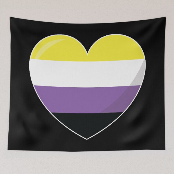 Item preview, Non Binary Pride Heart Gift, NonBinary Enby Love, Non Binary NB Love is Love LGBT+ designed and sold by ArtsyloShop.