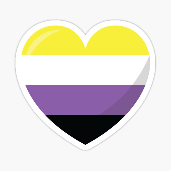 Item preview, Non Binary Pride Heart Gift, NonBinary Enby Love, Non Binary NB Love is Love LGBT+ designed and sold by ArtsyloShop.