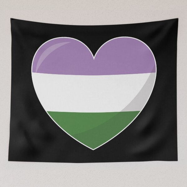 Item preview, Queer Pride Heart Gift, GenderQueer Love, Queer Love is Love LGBT+ designed and sold by ArtsyloShop.