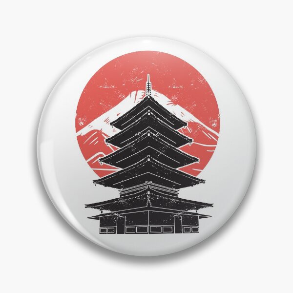 Item preview, Japanese Pagode With Mount Fuji designed and sold by infleims.