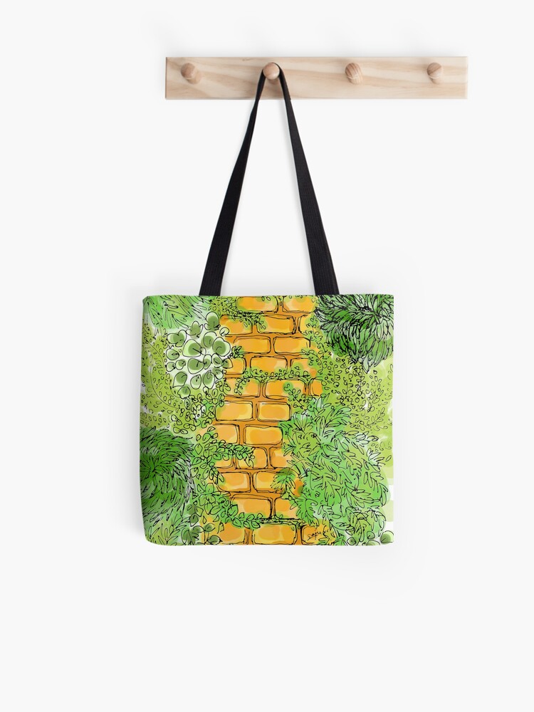 Thumbnail 1 of 2, Tote Bag, Yellow Brick Road - Find joy in the journey, your freedom, challenge designed and sold by SajuArtZen.