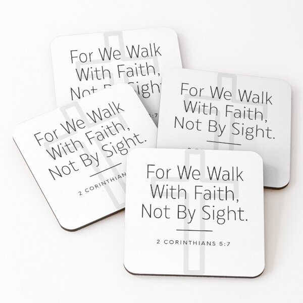 Item preview, Christian Bible Verse: We Walk by faith not by sight. 2 Corinthians 5:7 designed and sold by ChristianLife.