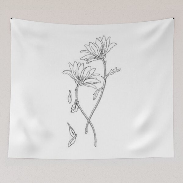 Item preview, Line Art of Petals Falling off Flower designed and sold by LineSimplicity.