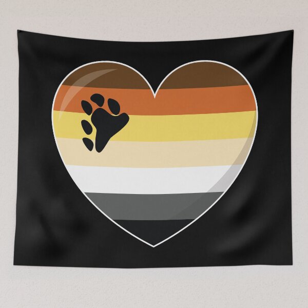 Item preview, Bear Brotherhood Pride Heart Gift, Bear Flag Love, Bear Brotherhood Love is Love LGBT+ designed and sold by ArtsyloShop.