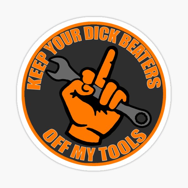 3pcs Keep Your Dick Beaters Off My Tools Funny Hard Hat Stickers - Foto 2