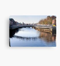 Ha'penny Bridge, River Liffey, Dublin, Ireland Metal Print