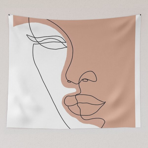 Item preview, Abstract Line Drawing of a Woman's Face designed and sold by LineSimplicity.