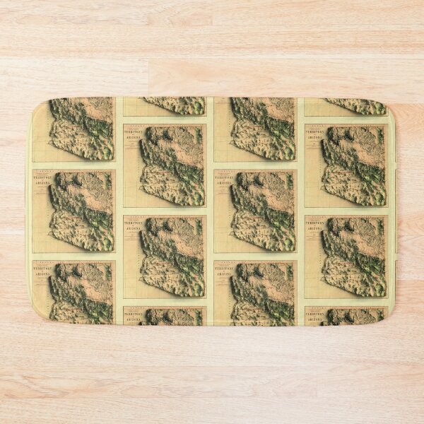 Item preview, 1876 Arizona Relief Map digitally-rendered designed and sold by ThinkAboutMaps.