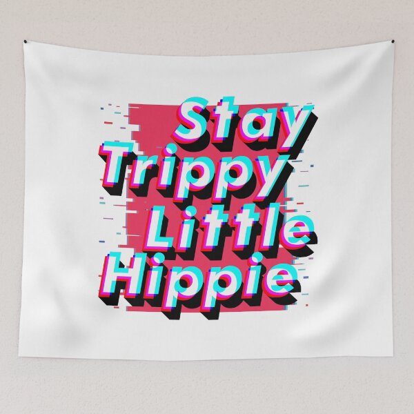 Item preview, Hippie Style - Stay Trippy Little Hippie - Cute Retro Aesthetic - Universal Vibe - White designed and sold by crazycollective.