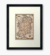 1927 vintage Ireland map Framed Art Print