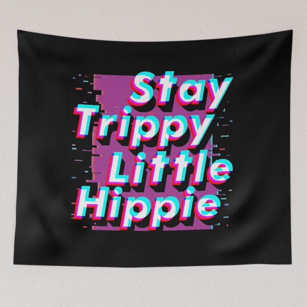 Item preview, Hippie Style -Stay Trippy Little Hippie - Cute Retro Aesthetic - Universal Vibe - Purple designed and sold by crazycollective.