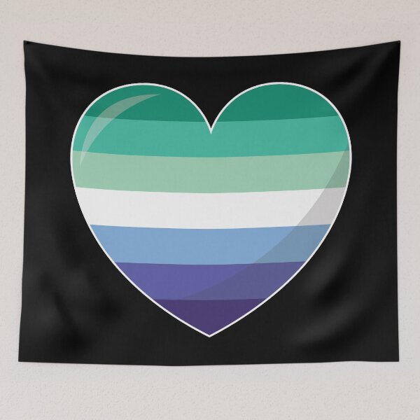 Artikelvorschau, Gay Man Pride Heart Gift, Homosexuelle Liebe, Gay Man Love is Love LGBT+ entworfen und verkauft von ArtsyloShop.