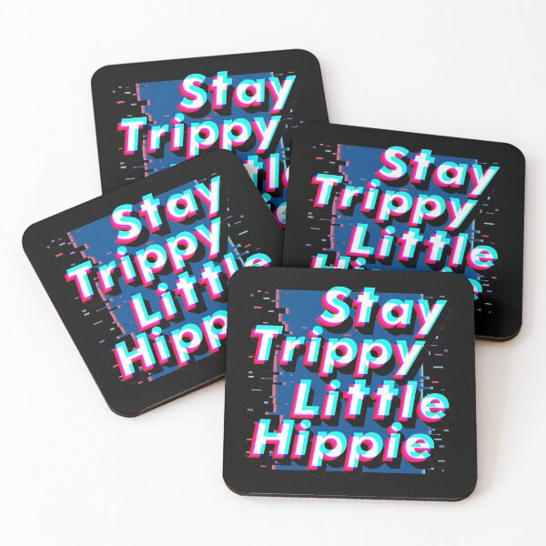 Item preview, Hippie Style - Stay Trippy Little Hippie - Cute Retro Aesthetic - Universal Vibe - Blue designed and sold by crazycollective.