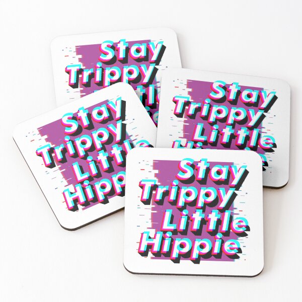 Item preview, Hippie Style - Stay Trippy Little Hippie - Cute Retro Aesthetic - Universal Vibe - Purple & White designed and sold by crazycollective.