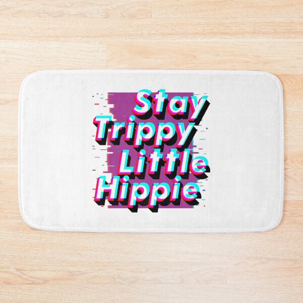 Item preview, Hippie Style - Stay Trippy Little Hippie - Cute Retro Aesthetic - Universal Vibe - Purple & White designed and sold by crazycollective.