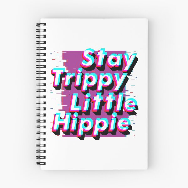 Item preview, Hippie Style - Stay Trippy Little Hippie - Cute Retro Aesthetic - Universal Vibe - Purple & White designed and sold by crazycollective.