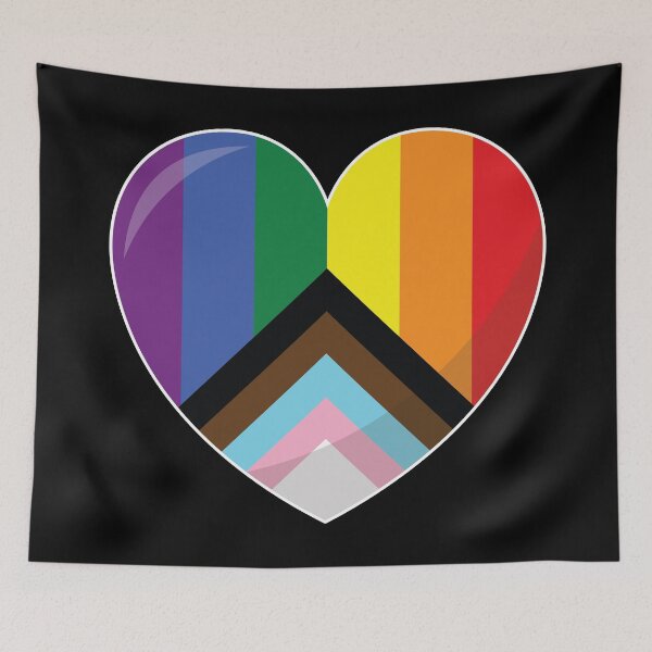 Item preview, The Progress Pride Heart Gift, The Progress Love, The Progress Love is Love LGBT+ designed and sold by ArtsyloShop.