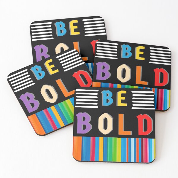 Item preview, Colorful motivational quote be bold   designed and sold by lamond-creation.