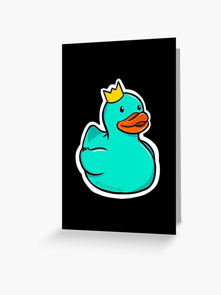 Teal Rubber Ducky with Crown