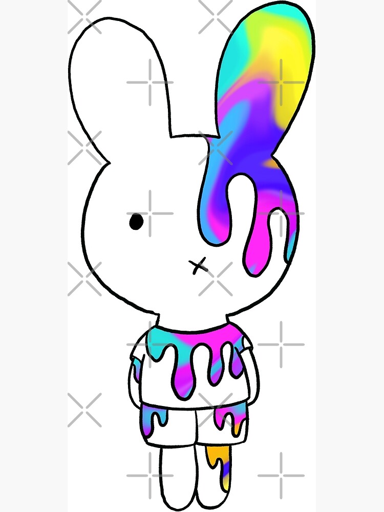 Blue/Green Gradient Zombie Bunny