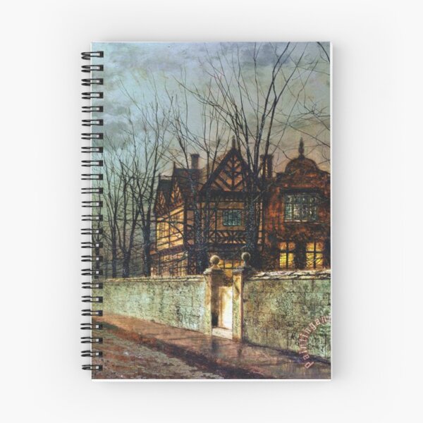 Item preview, Old English house in the moonlight after rain 1883 by John Grimshaw designed and sold by Vintage Designs +.